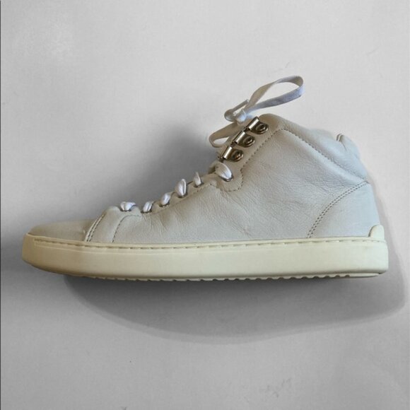 Rag & Bone White High Top Leather Sneakers Size 37  Designer Shoes - Picture 2 of 12